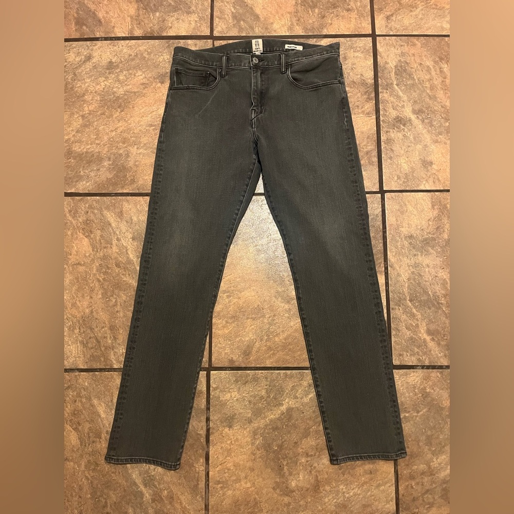 Hiroshi Kato grey selvedge slim fit jeans size 36x32